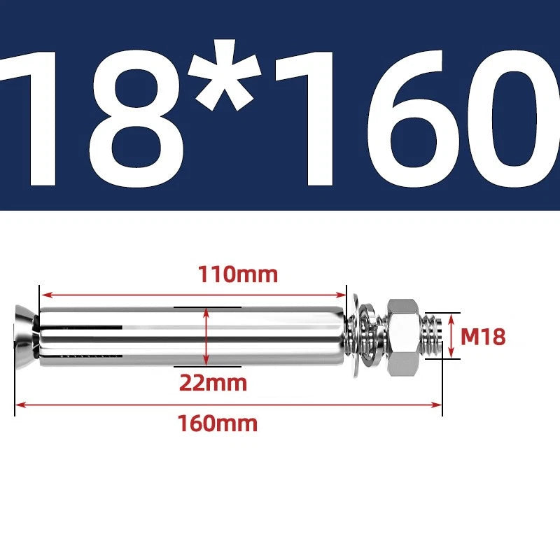 M6-M20 Stainless Steel Concrete Expansion Anchor Bolts – Extra Long