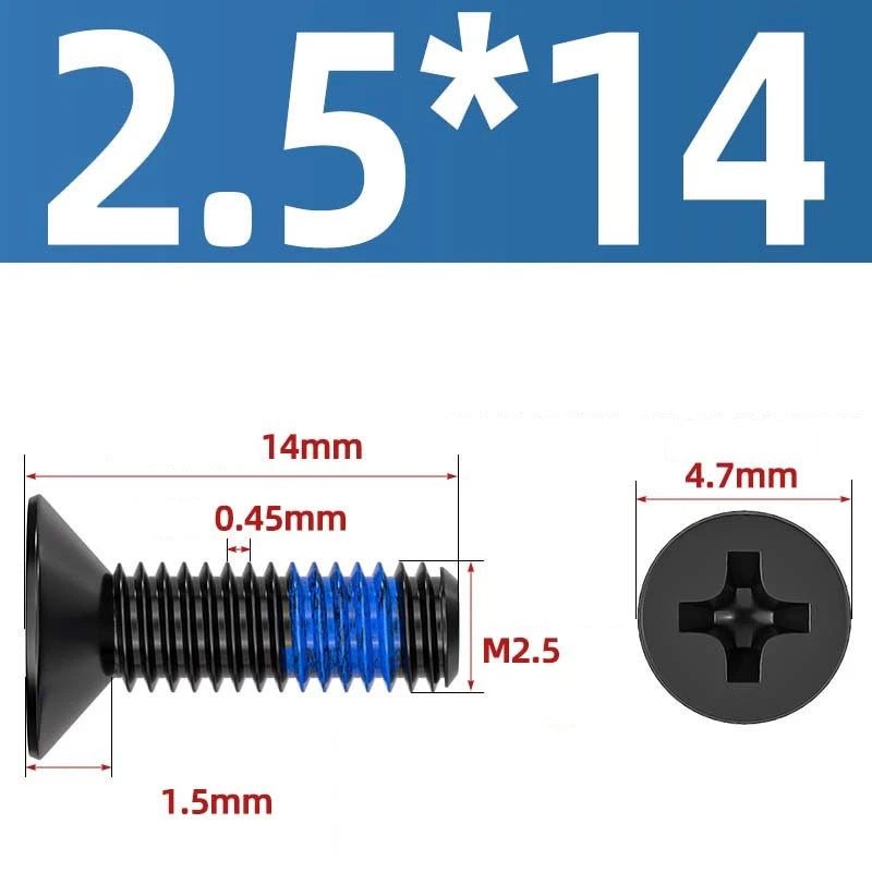 M1.2–M6 Phillips Flat Head Machine Screws | Carbon Steel | Black & Nickel Plated - HomeDIYer