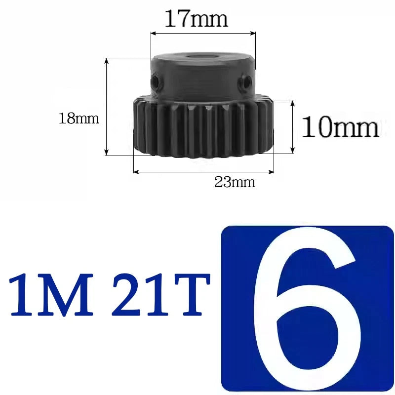 Spur Gears 1 Mod Transmission Gear With Step 45# Steel Pinion Motor Gear 10T~29T