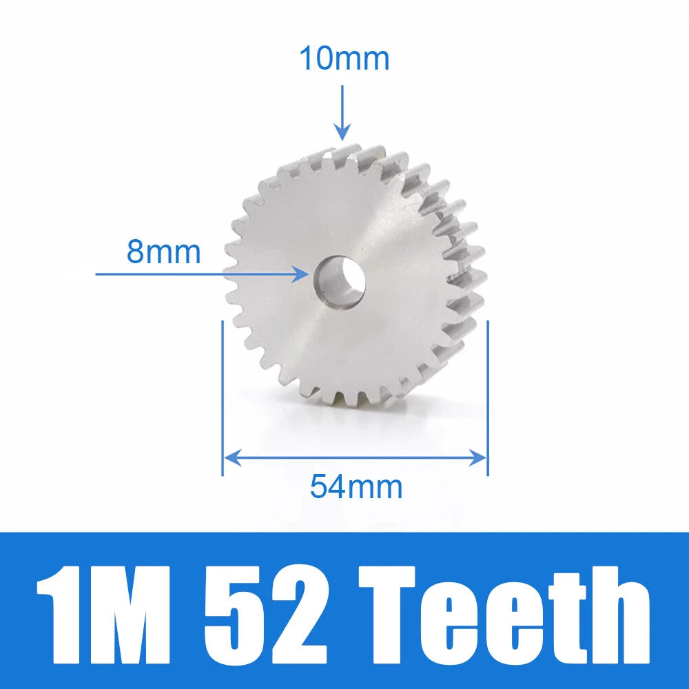 1/1.5/2 Mod 12~120 Teeth, Flat Gear Cylindrical Gear, Spur Gears Stainless Steel