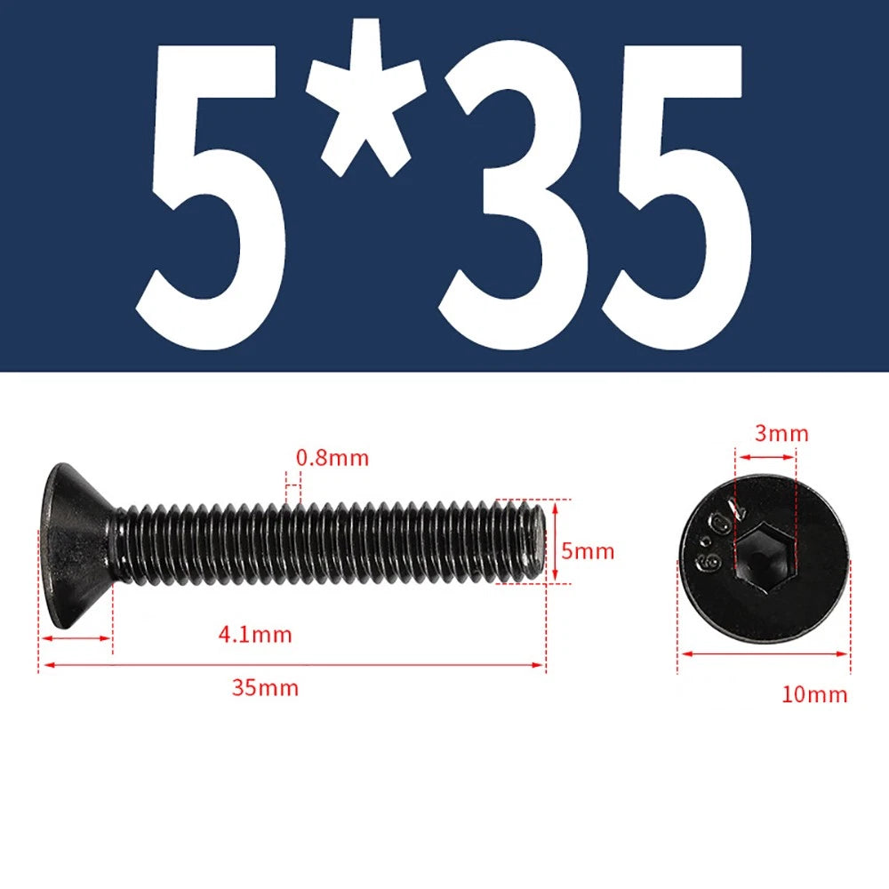 M2-M6 Countersunk Socket Head Cap Screws – Grade 10.9 Alloy Steel