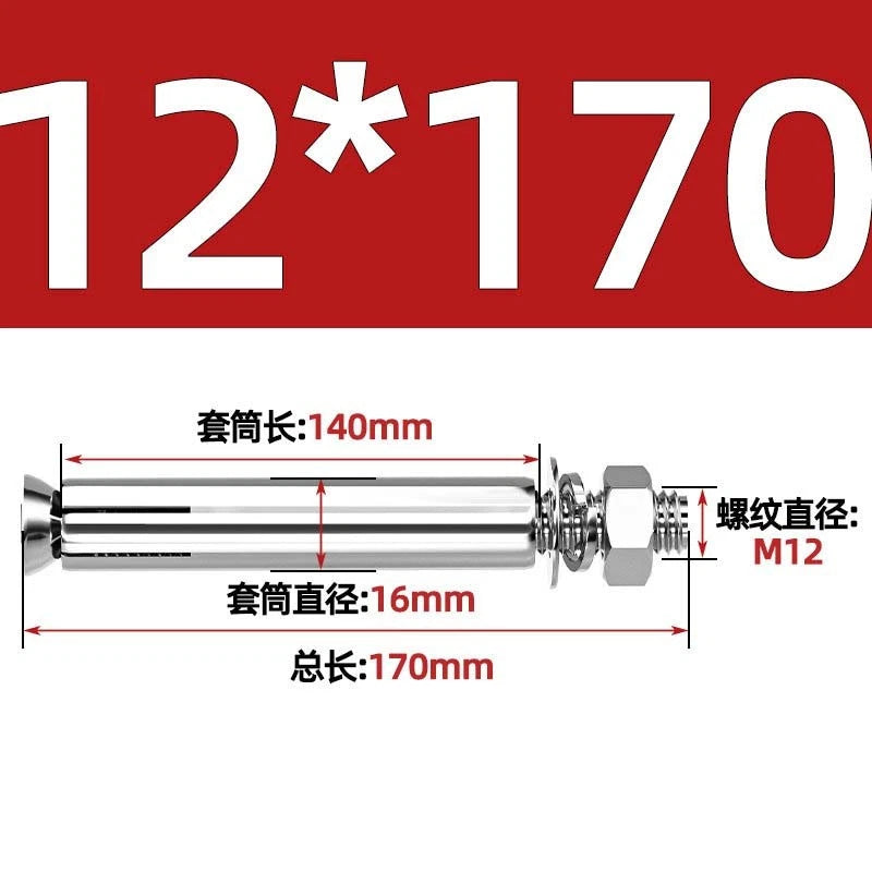 Stainless Steel Expansion Anchor Bolts for Concrete & Masonry — M6 to M20
