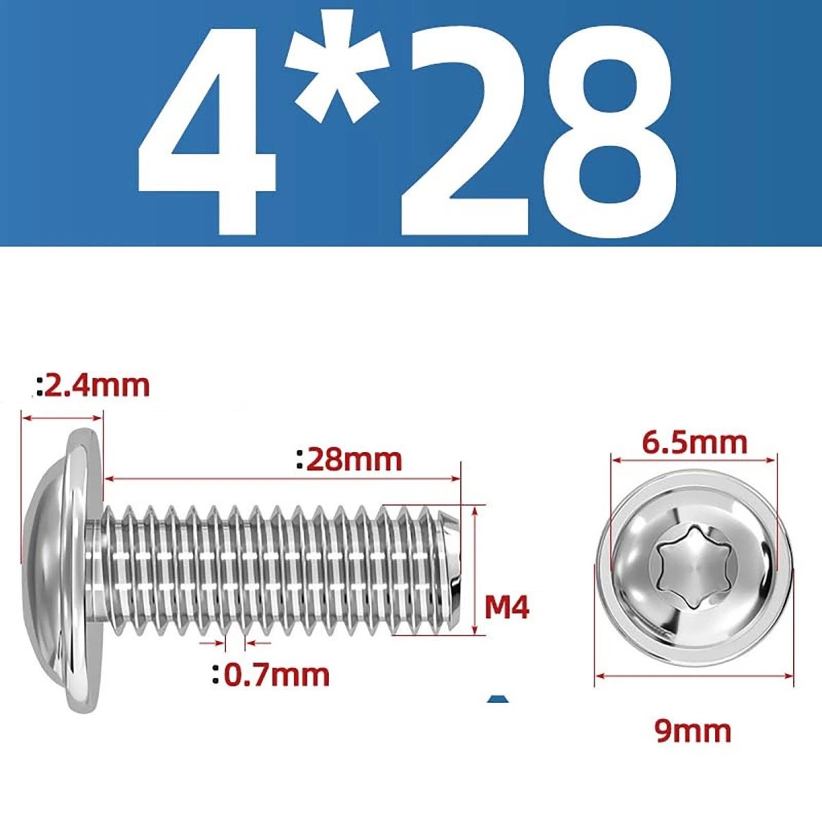 Torx Flanged Button Head Screws — 18 - 8 Stainless Steel, ISO 7380 - 2, M2 to M8 - HomeDIYer