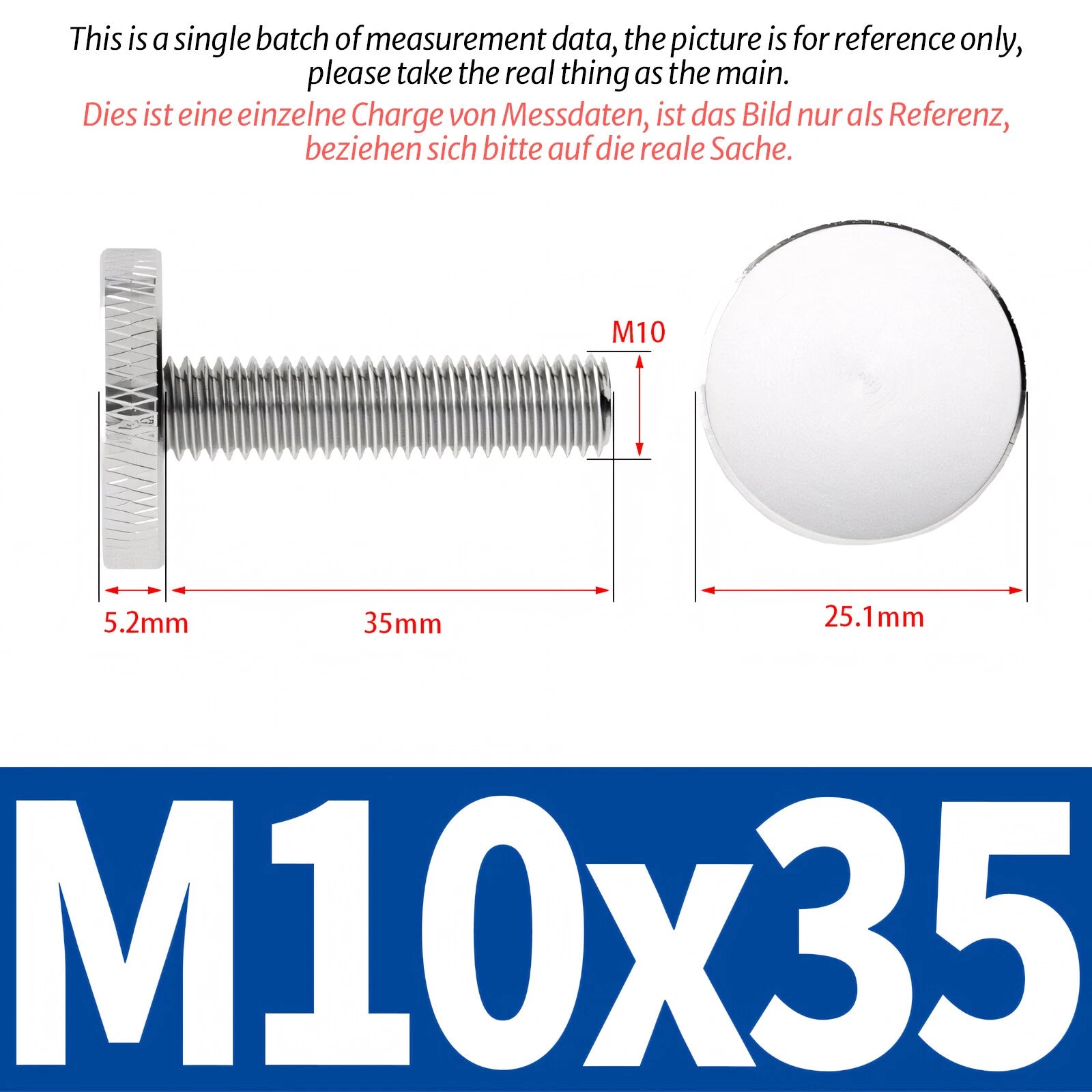 Knurled Thumb Screws with Large Flat Head — A2 Stainless Steel & Galvanized, M3 to M10
