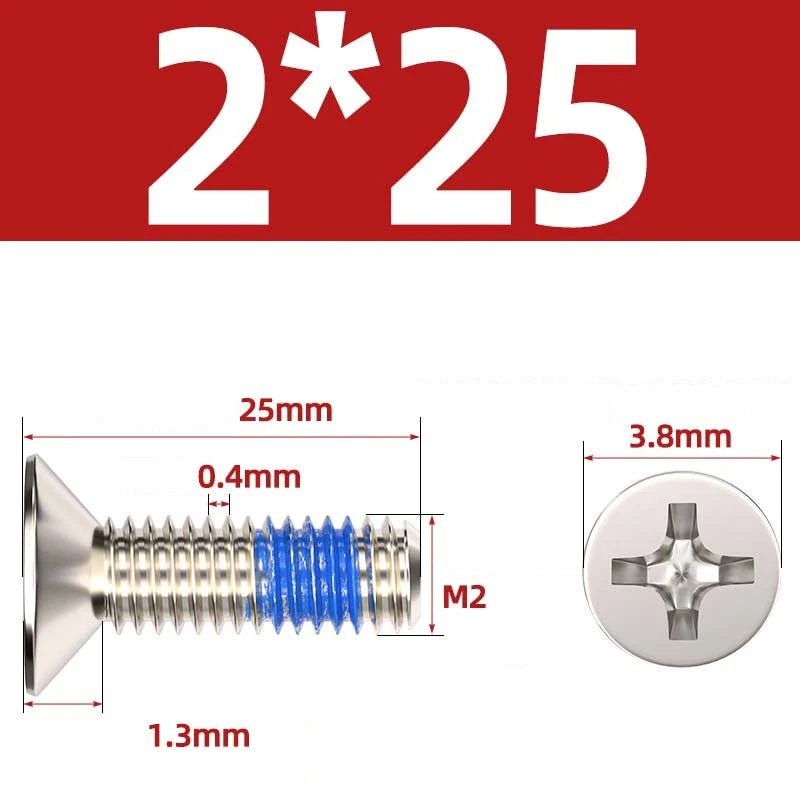 M1.2–M6 Phillips Flat Head Machine Screws | Carbon Steel | Black & Nickel Plated - HomeDIYer