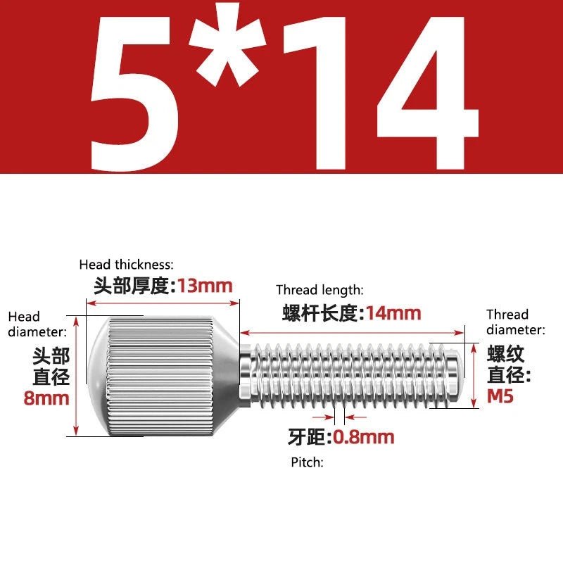 A2 Stainless Steel Knurled Thumb Screws – Small Head, Hand Tighten Fasteners (M2 to M8) - HomeDIYer
