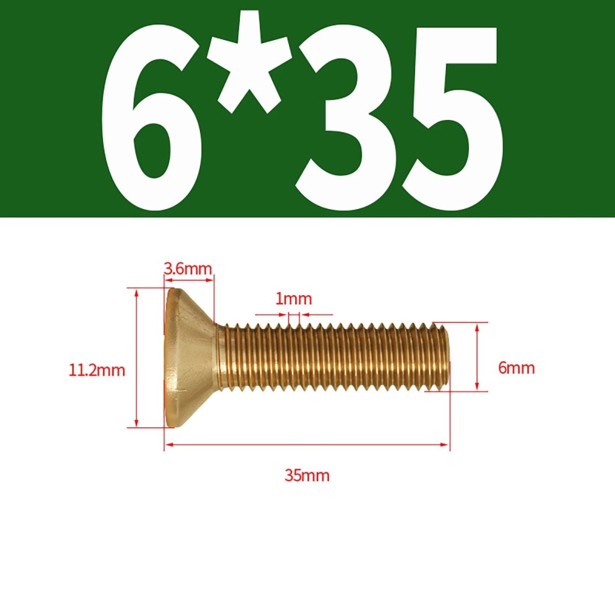 Brass Pozi Countersunk Machine Screws DIN 965 M2 - M8 Flat Head - HomeDIYer