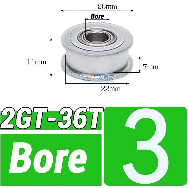 GT2 Timing Belt Pulley 16-100 Teeth 6-10mm Teeth Width Bore 3mm-25mm For 3D