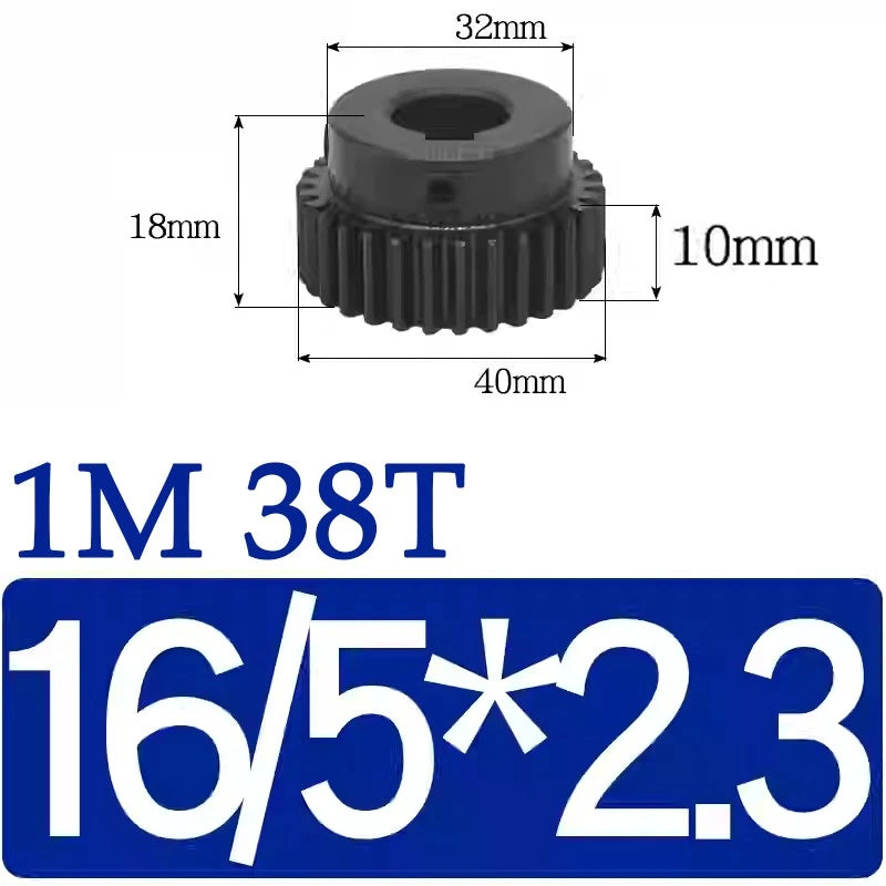 Spur Gears 1 Mod Transmission Gear With Step 45# Steel Pinion Motor Gear 30T~44T