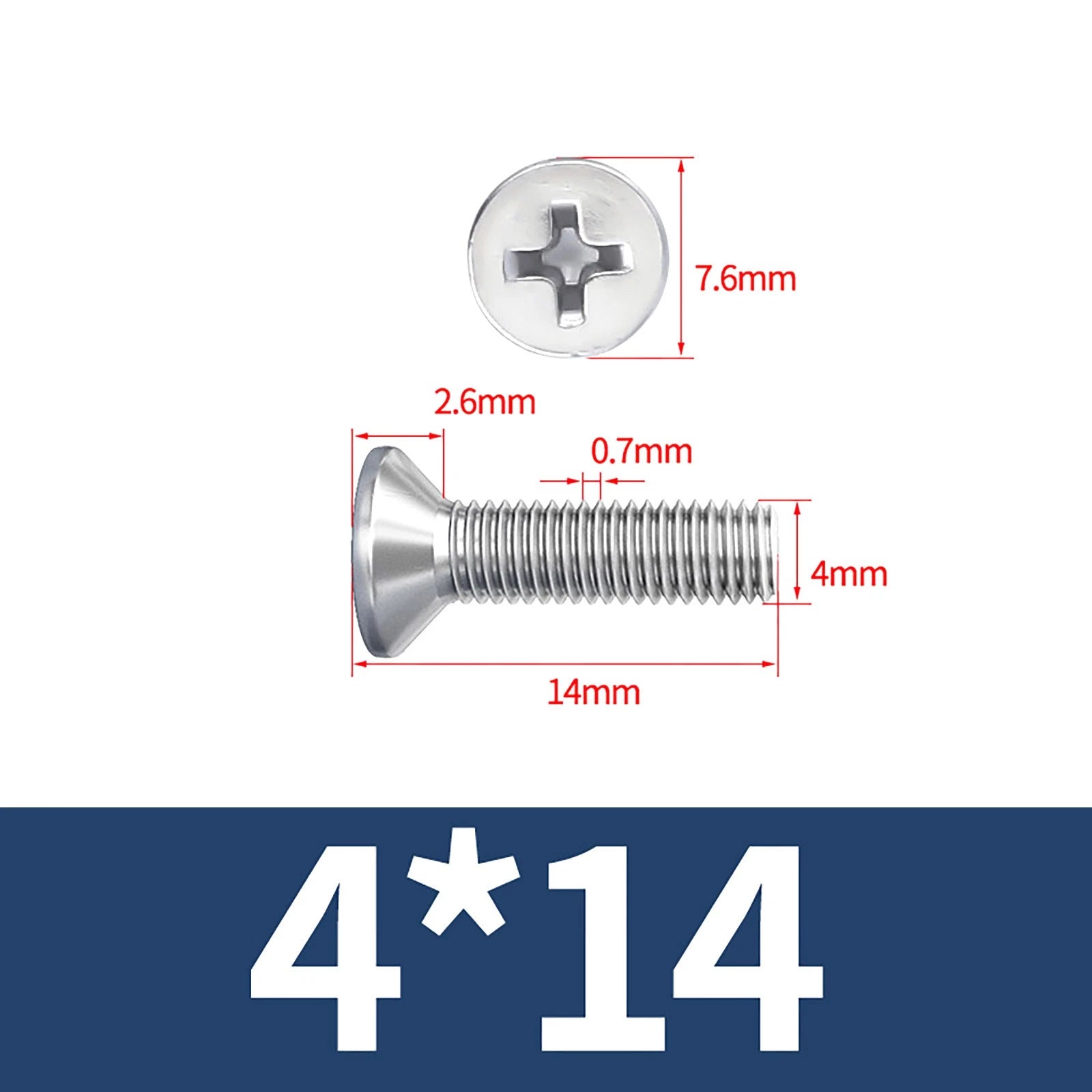 M3–M10 Phillips Countersunk Machine Screws – A2 Stainless Steel, Flat Head, Fully Threaded (3–100mm Overall Length)