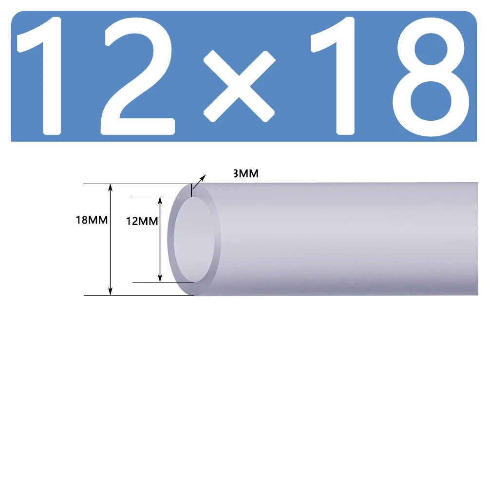 Silicone Vacuum Hose Pipe — White Rubber Tube for Water, Air & Coolant | ID 2mm–38mm