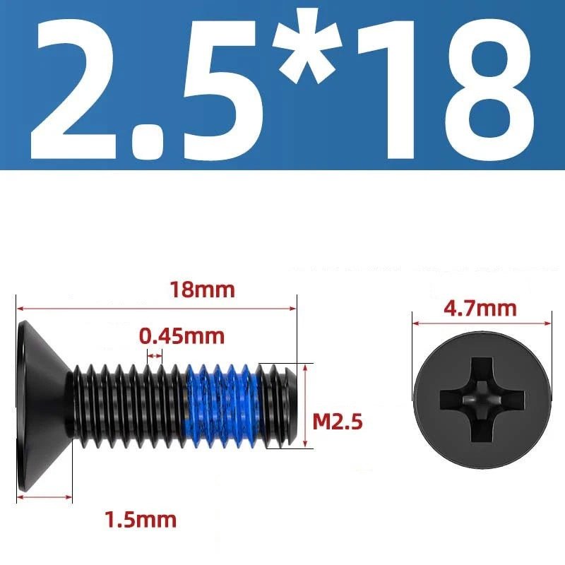 M1.2–M6 Phillips Flat Head Machine Screws | Carbon Steel | Black & Nickel Plated - HomeDIYer