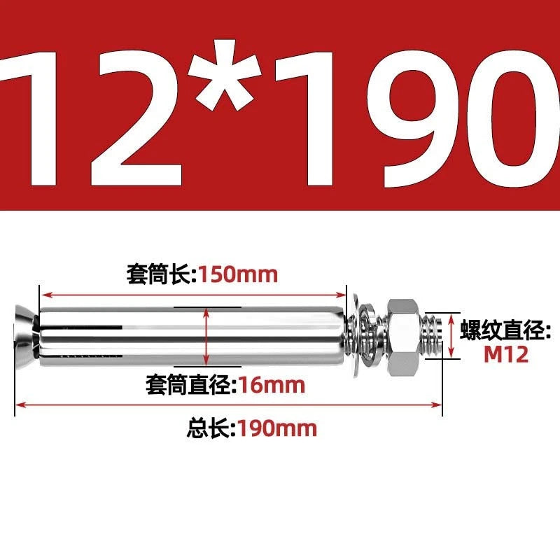 Stainless Steel Expansion Anchor Bolts for Concrete & Masonry — M6 to M20
