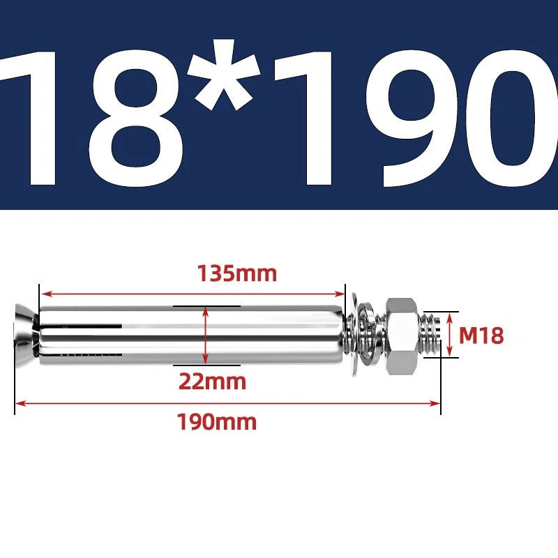 M6-M20 Stainless Steel Concrete Expansion Anchor Bolts – Extra Long