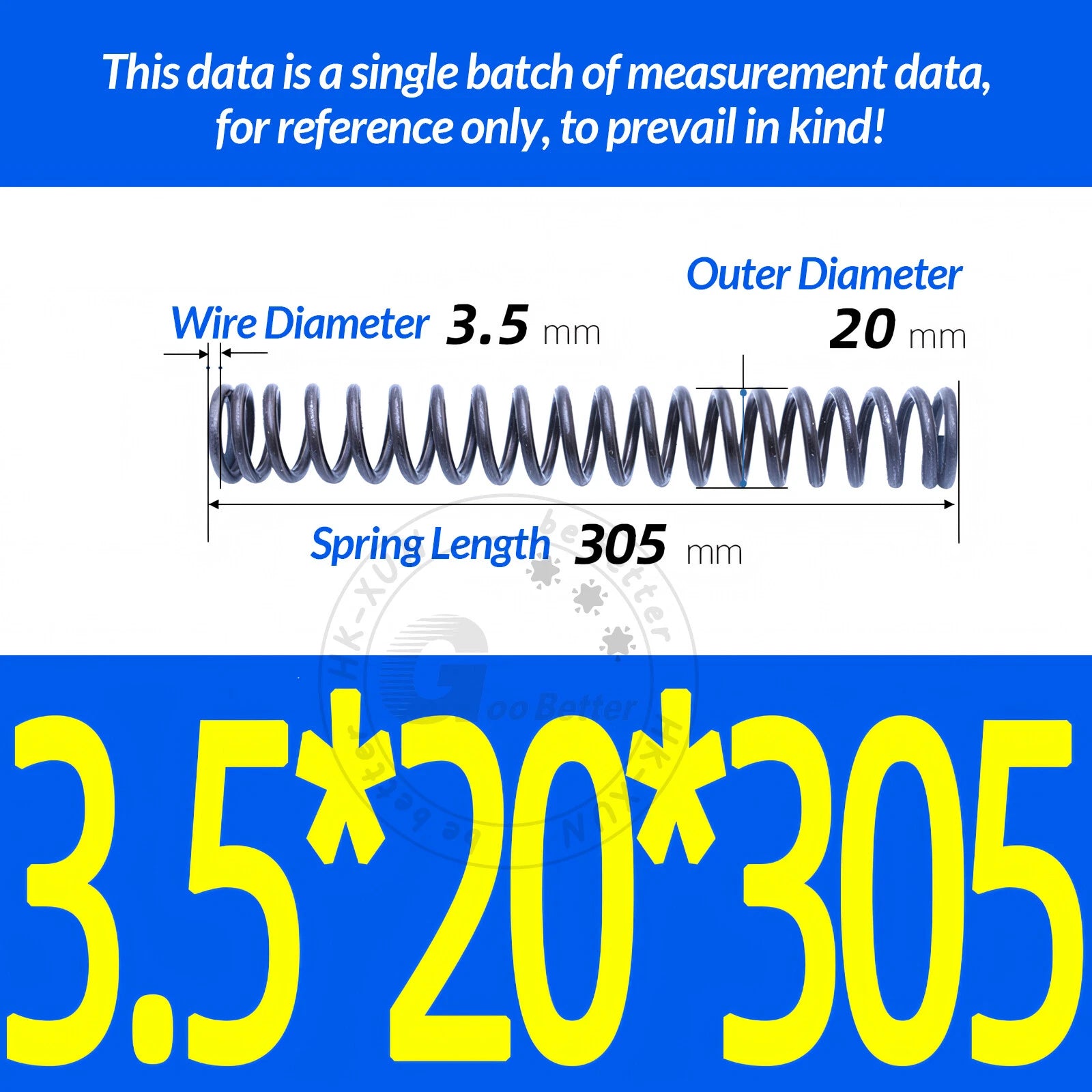Length 305mm Compression Spring Pressure Springs OD 3-60mm Wire Dia 0.3mm-6.0mm
