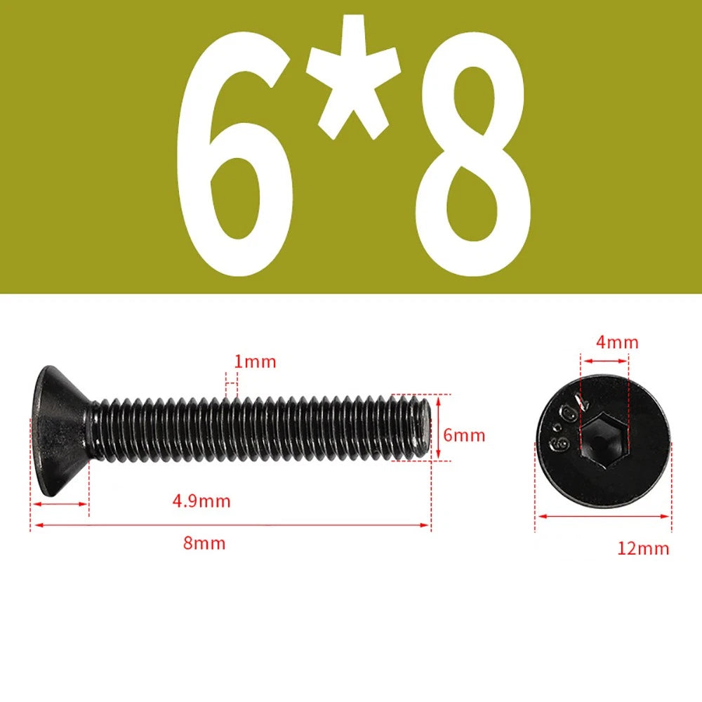 M2-M6 Countersunk Socket Head Cap Screws – Grade 10.9 Alloy Steel
