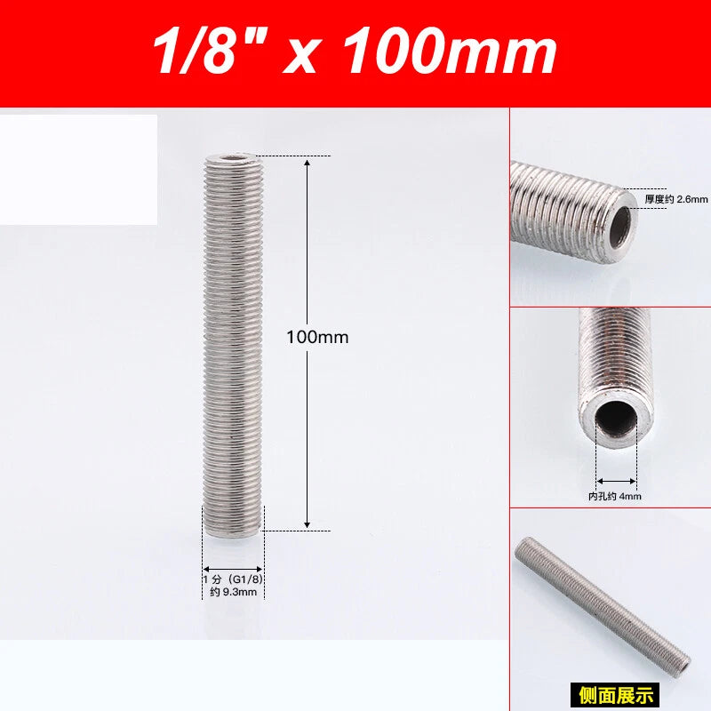 A2 Stainless Steel Male Threaded Rod Connector Stud — Pipe Fitting Bar