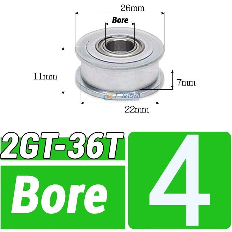 GT2 Timing Belt Pulley 16-100 Teeth 6-10mm Teeth Width Bore 3mm-25mm For 3D