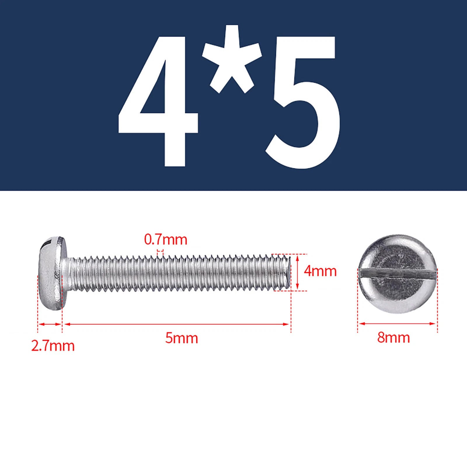 M1.6 to M10 Slotted Cheese Head Machine Screws | A2 Stainless Steel DIN 84