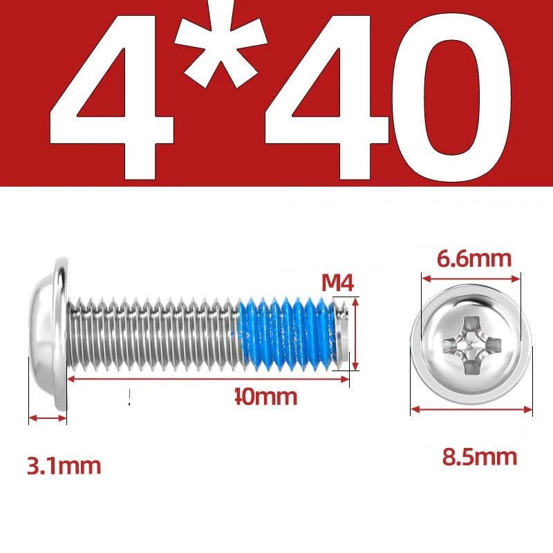 A2 Stainless Steel Phillips Flanged Button Head Machine Screws — M2 to M6, Built - In Washer Face - HomeDIYer