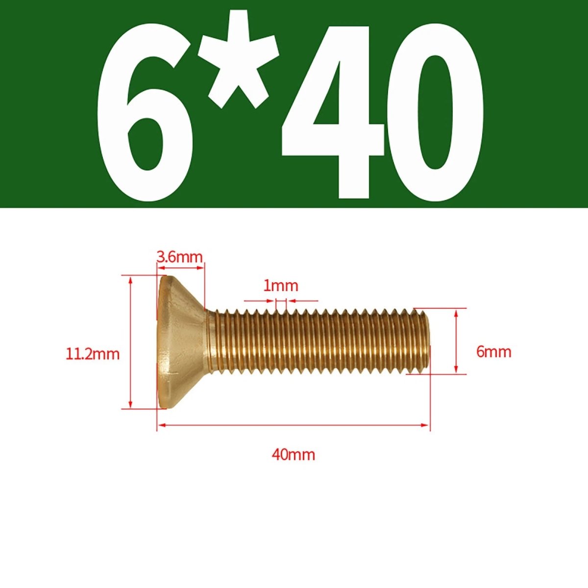 Brass Pozi Countersunk Machine Screws DIN 965 M2 - M8 Flat Head - HomeDIYer