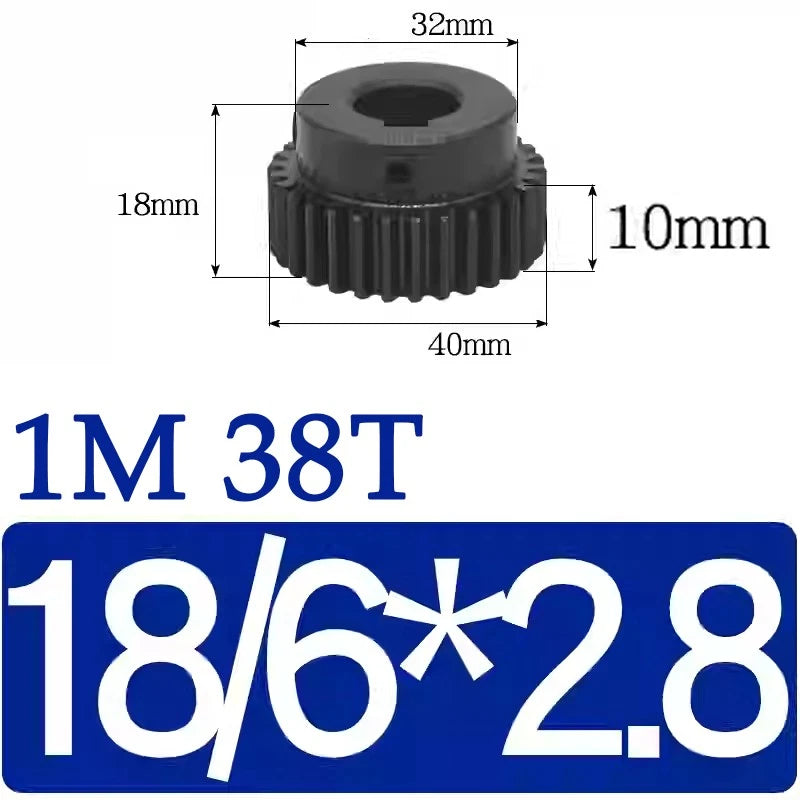 Spur Gears 1 Mod Transmission Gear With Step 45# Steel Pinion Motor Gear 30T~44T