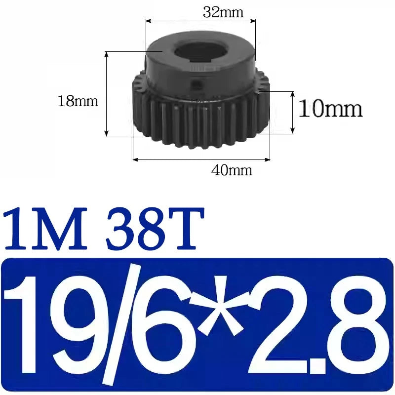 Spur Gears 1 Mod Transmission Gear With Step 45# Steel Pinion Motor Gear 30T~44T