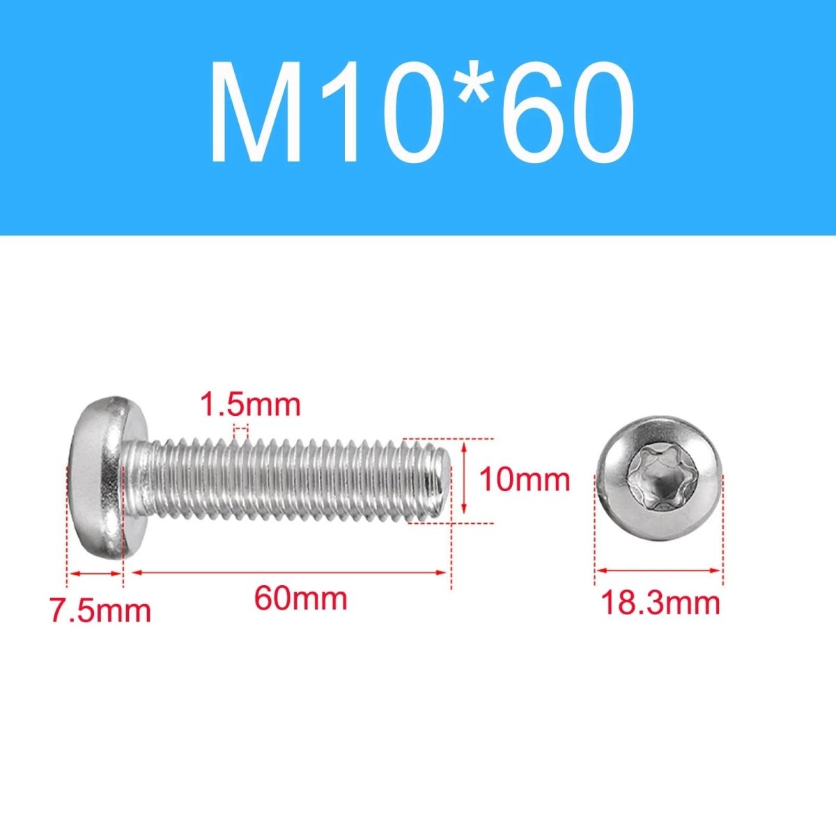 A2 Stainless Steel Torx Pan Head Machine Screws | M1.4 to M10 Six - Lobe Drive - HomeDIYer