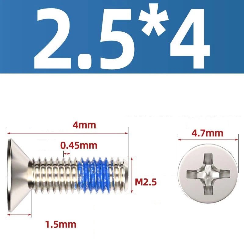M1.2–M6 Phillips Flat Head Machine Screws | Carbon Steel | Black & Nickel Plated - HomeDIYer