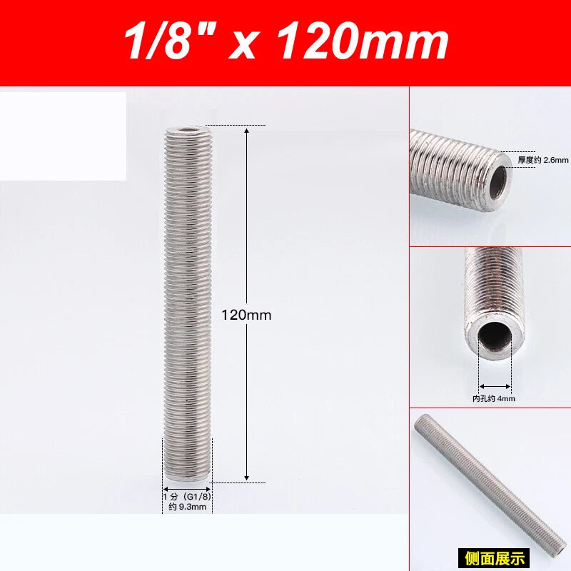 A2 Stainless Steel Male Threaded Rod Connector Stud — Pipe Fitting Bar