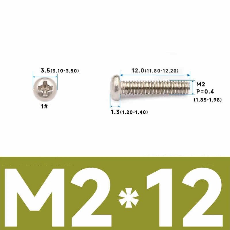 Phillips Pan Head Machine Screws – Carbon Steel M1 to M4, Multiple Lengths & Finishes - HomeDIYer