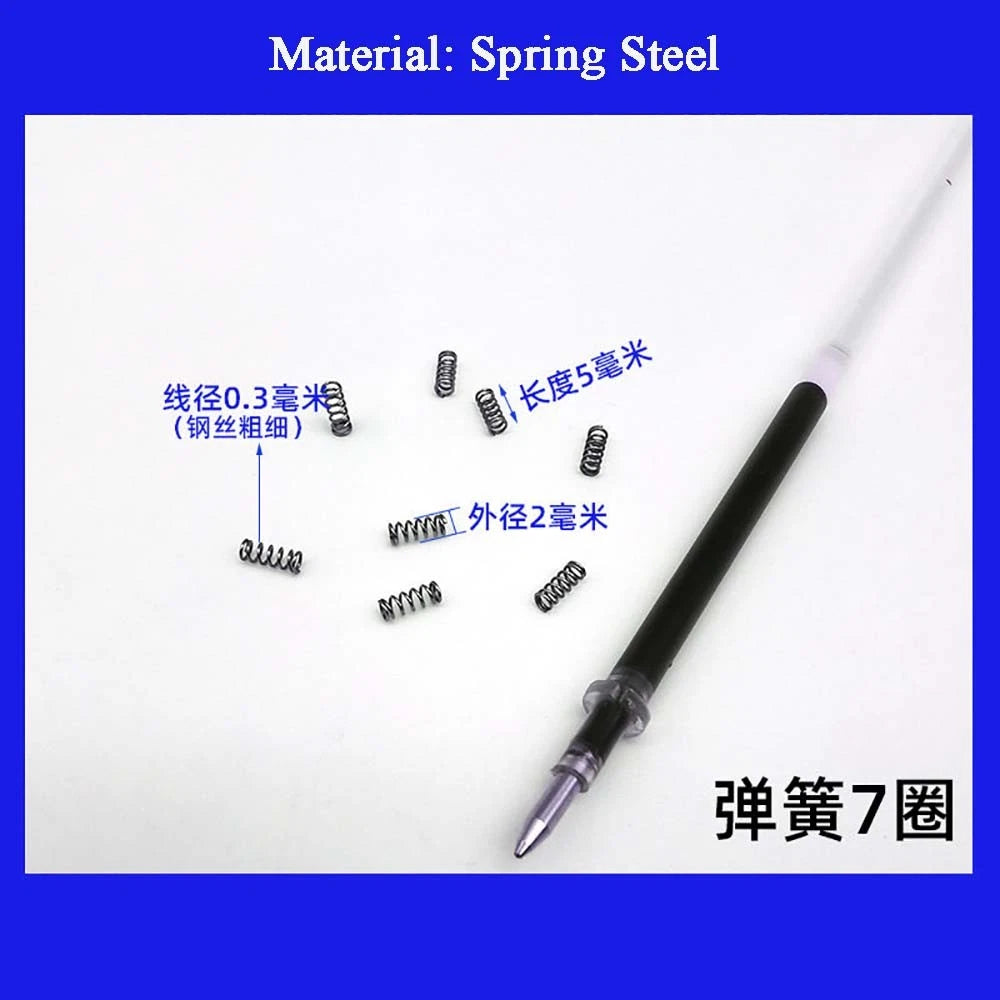 Spring Steel Small Compression Spring 0.2/0.3/0.4mm Wire Diameter 3-50mm Length
