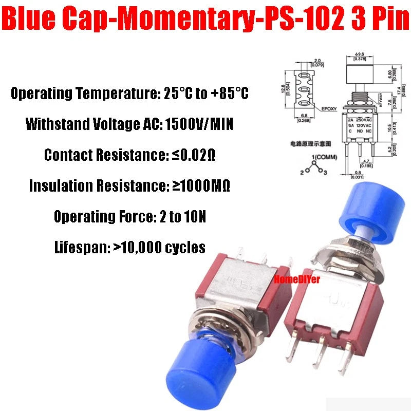 Mini Toggle Switch – MTS / SMTS / E-TEN / PS-102 / DS438 Series, 2 3 6-Pin Rocker Switches