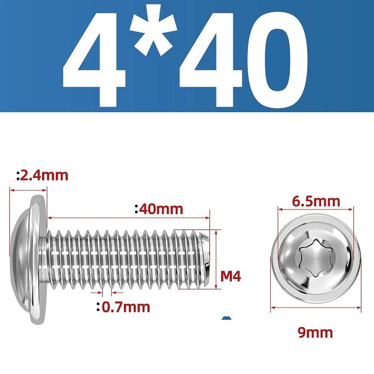 Torx Flanged Button Head Screws — 18 - 8 Stainless Steel, ISO 7380 - 2, M2 to M8 - HomeDIYer