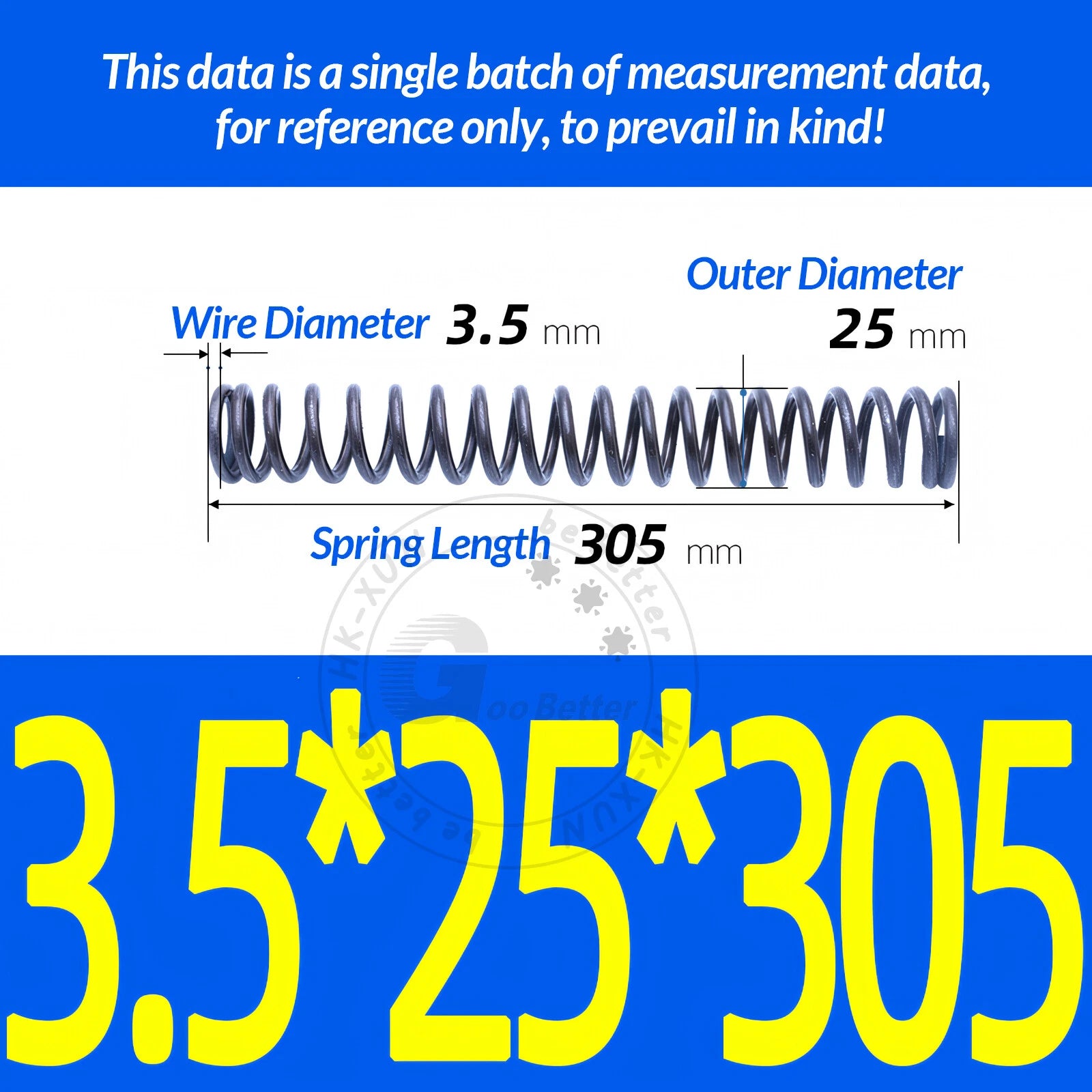 Length 305mm Compression Spring Pressure Springs OD 3-60mm Wire Dia 0.3mm-6.0mm