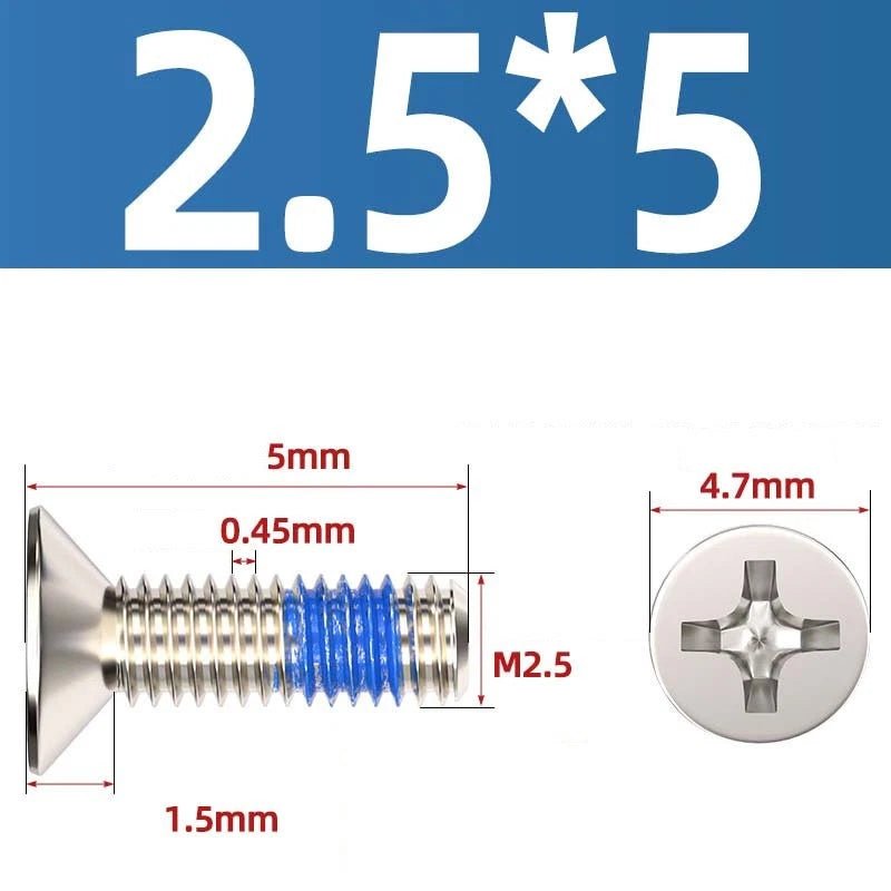 M1.2–M6 Phillips Flat Head Machine Screws | Carbon Steel | Black & Nickel Plated - HomeDIYer