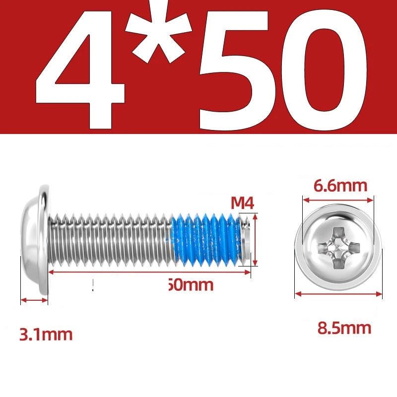 A2 Stainless Steel Phillips Flanged Button Head Machine Screws — M2 to M6, Built - In Washer Face - HomeDIYer
