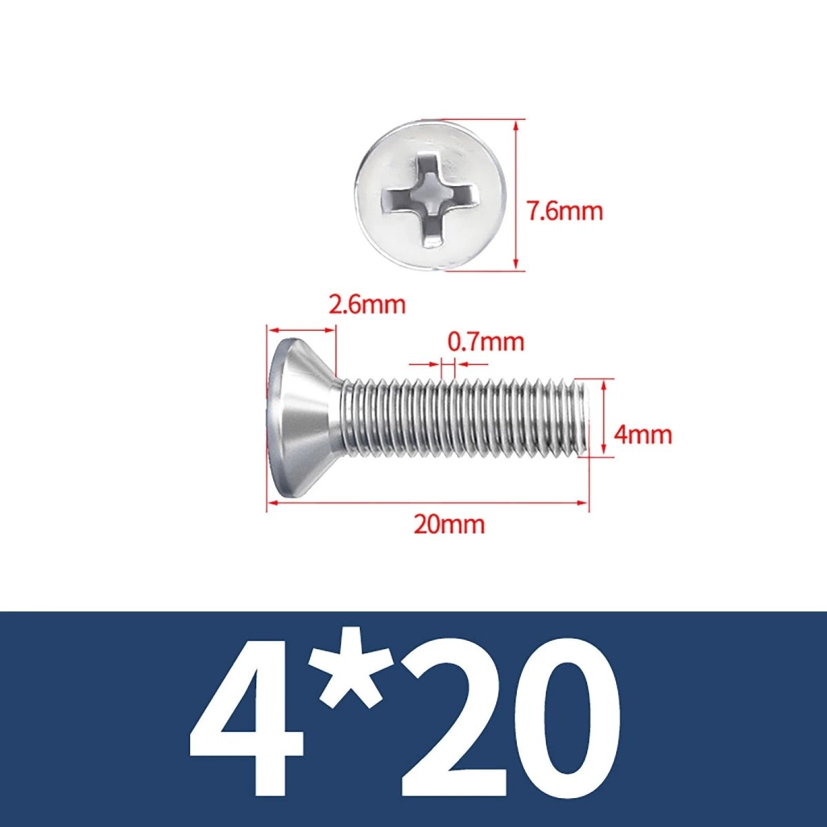 M3–M10 Phillips Countersunk Machine Screws – A2 Stainless Steel, Flat Head, Fully Threaded (3–100mm Overall Length) - HomeDIYer
