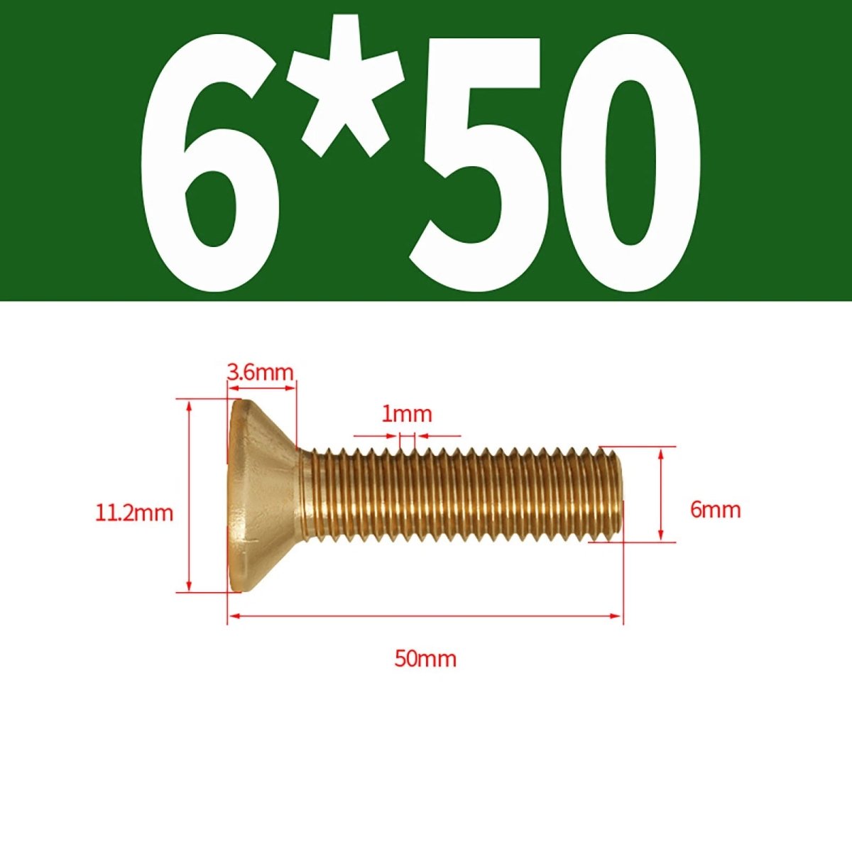 Brass Pozi Countersunk Machine Screws DIN 965 M2 - M8 Flat Head - HomeDIYer