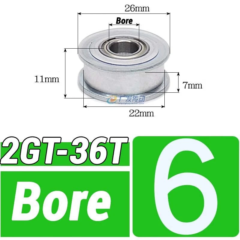 GT2 Timing Belt Pulley 16-100 Teeth 6-10mm Teeth Width Bore 3mm-25mm For 3D