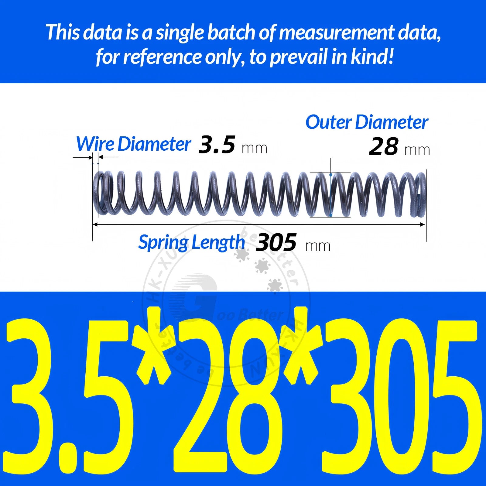 Length 305mm Compression Spring Pressure Springs OD 3-60mm Wire Dia 0.3mm-6.0mm