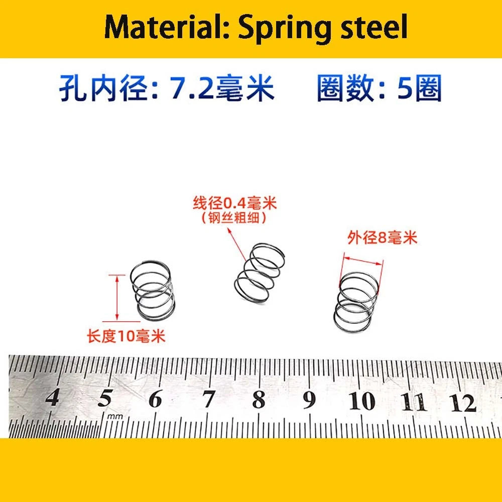 Spring Steel Small Compression Spring 0.2/0.3/0.4mm Wire Diameter 3-50mm Length
