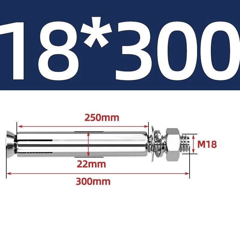 M6-M20 Stainless Steel Concrete Expansion Anchor Bolts – Extra Long