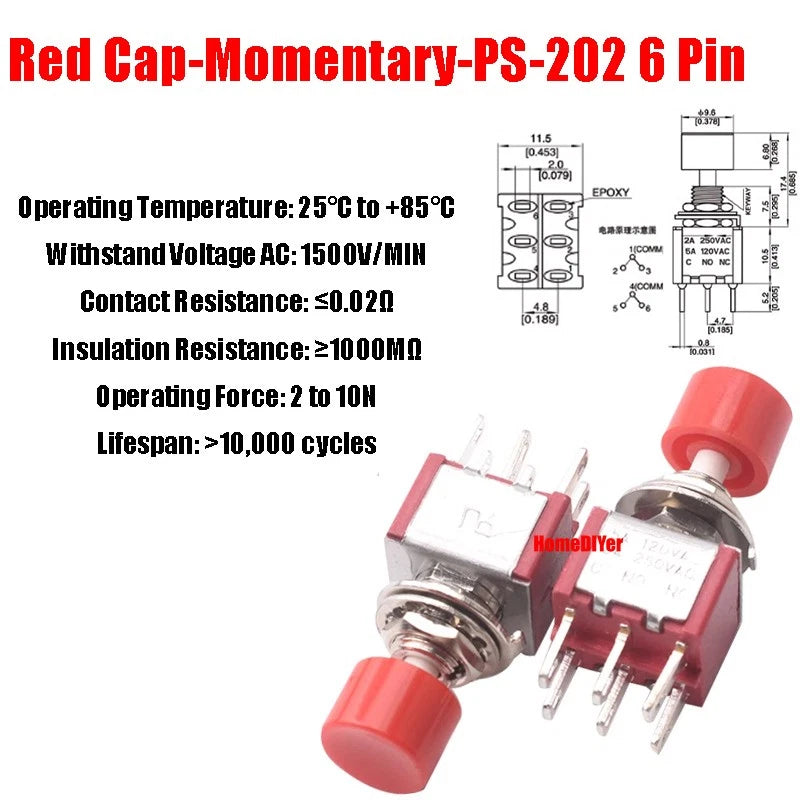 Mini Toggle Switch – MTS / SMTS / E-TEN / PS-102 / DS438 Series, 2 3 6-Pin Rocker Switches