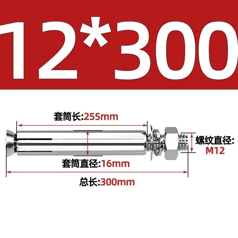 Stainless Steel Expansion Anchor Bolts for Concrete & Masonry — M6 to M20