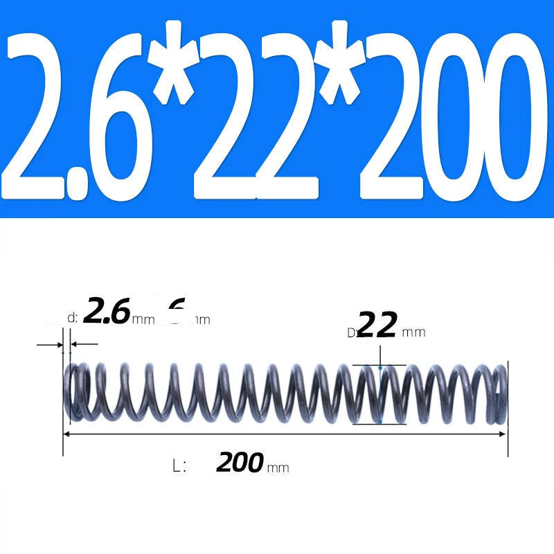 200mm Length Stainless Steel Compression Spring 2 - 4mm Pressure/ Coil Springs