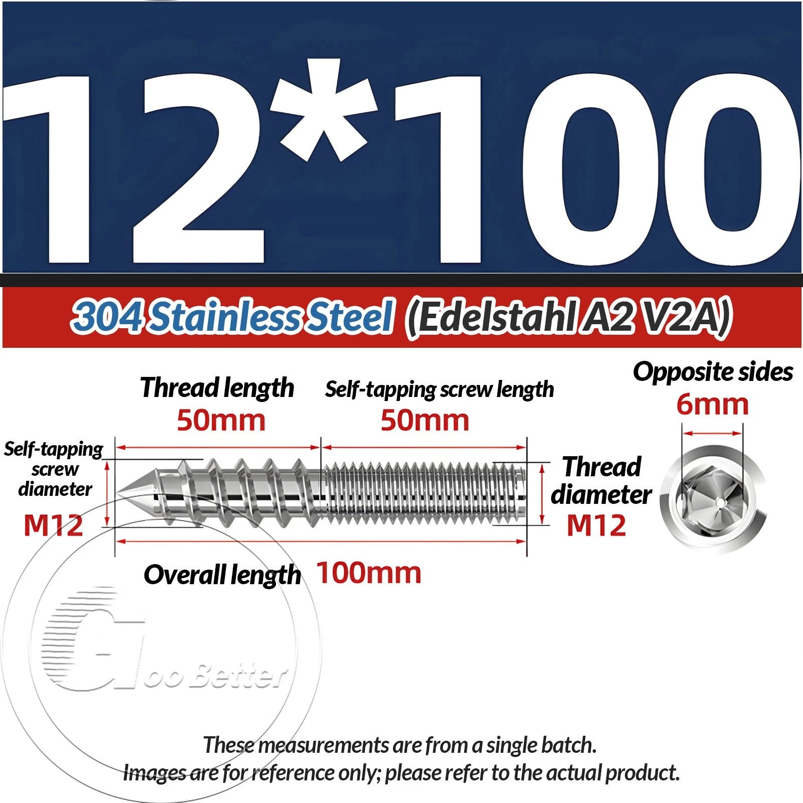 STAINLESS STEEL Wood To Metal Dowels Hanger Bolts Dual Thread Screws Furniture