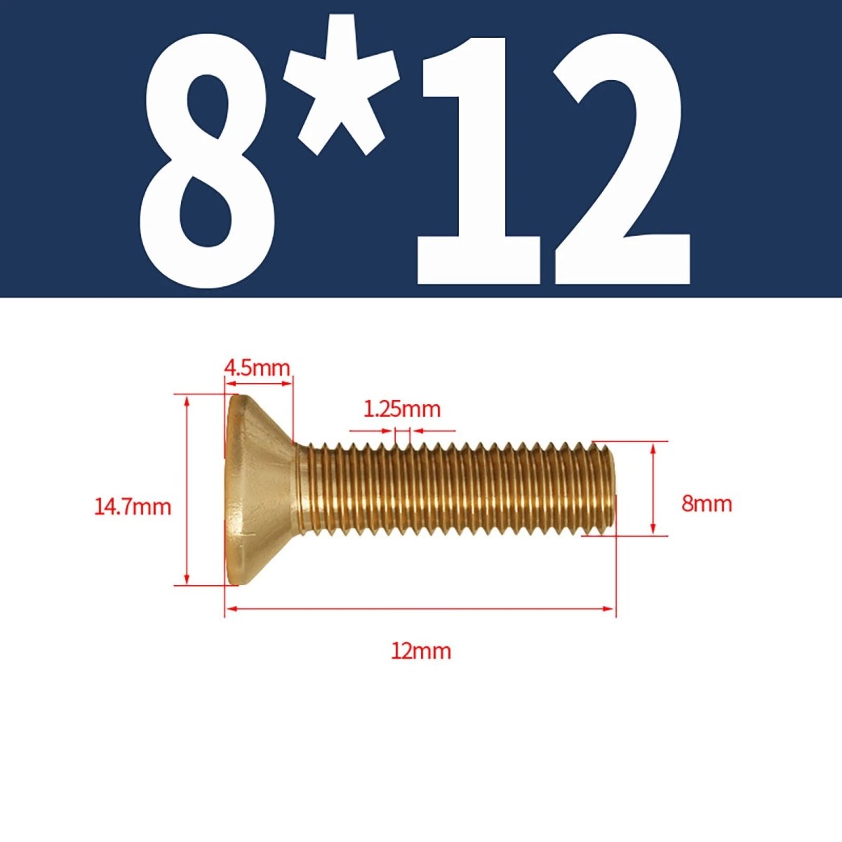 Brass Pozi Countersunk Machine Screws DIN 965 M2 - M8 Flat Head - HomeDIYer