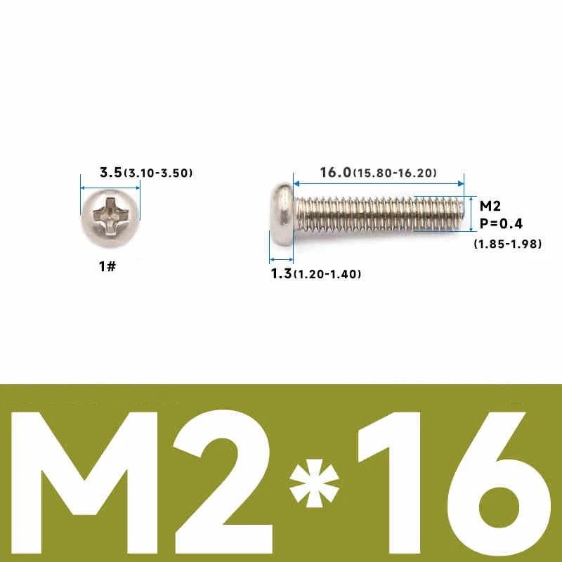 Phillips Pan Head Machine Screws – Carbon Steel M1 to M4, Multiple Lengths & Finishes - HomeDIYer