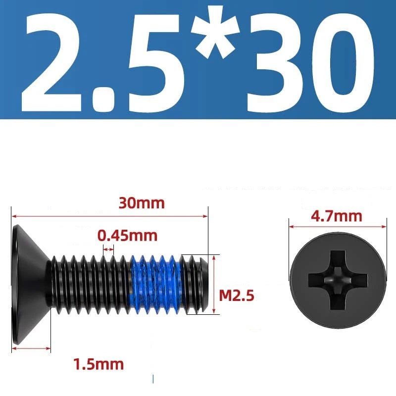 M1.2–M6 Phillips Flat Head Machine Screws | Carbon Steel | Black & Nickel Plated - HomeDIYer